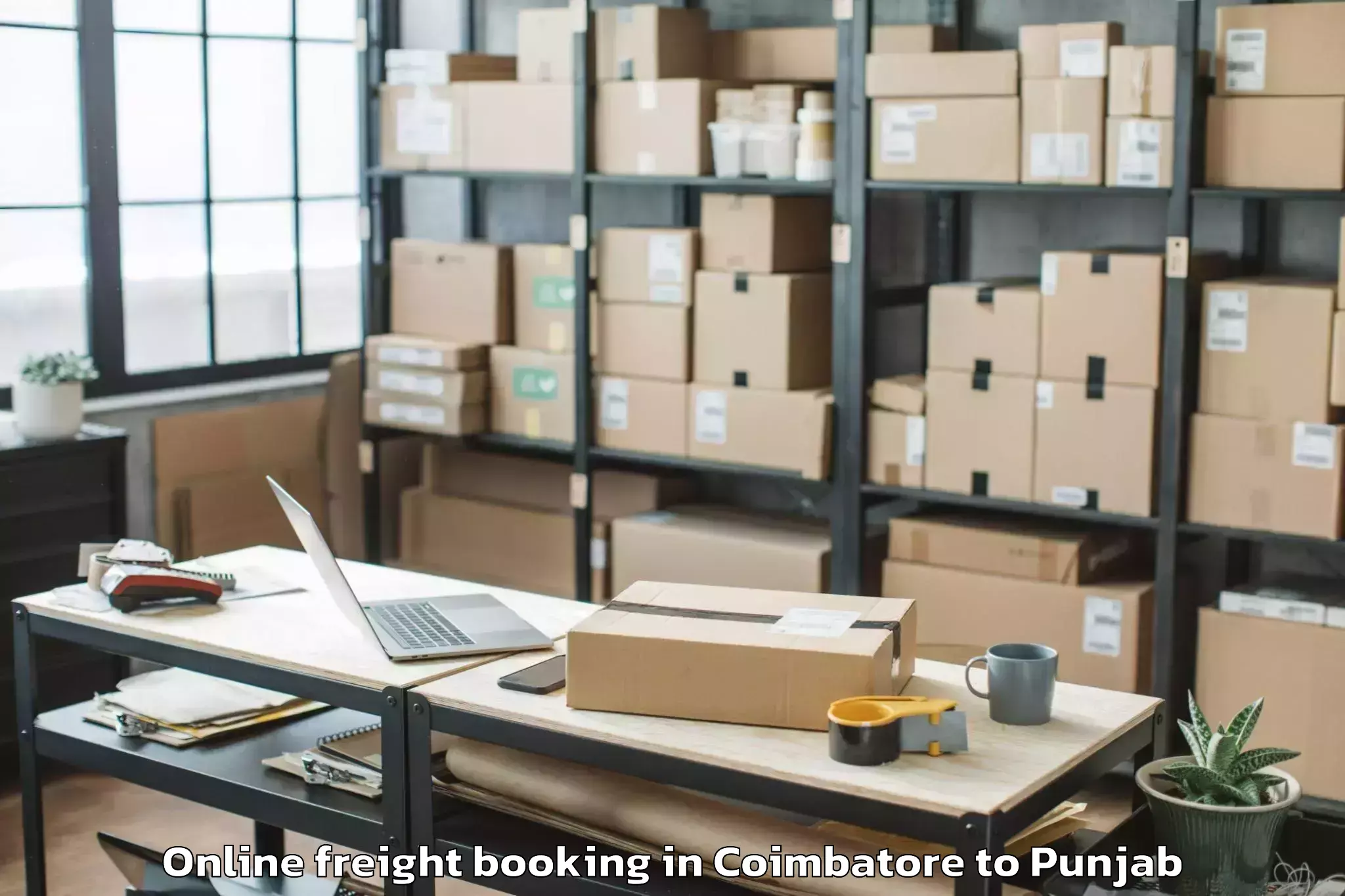 Leading Coimbatore to Cosmo Plaza Mall Online Freight Booking Provider